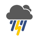 Thunderstorms Snow Icon 128x128 png